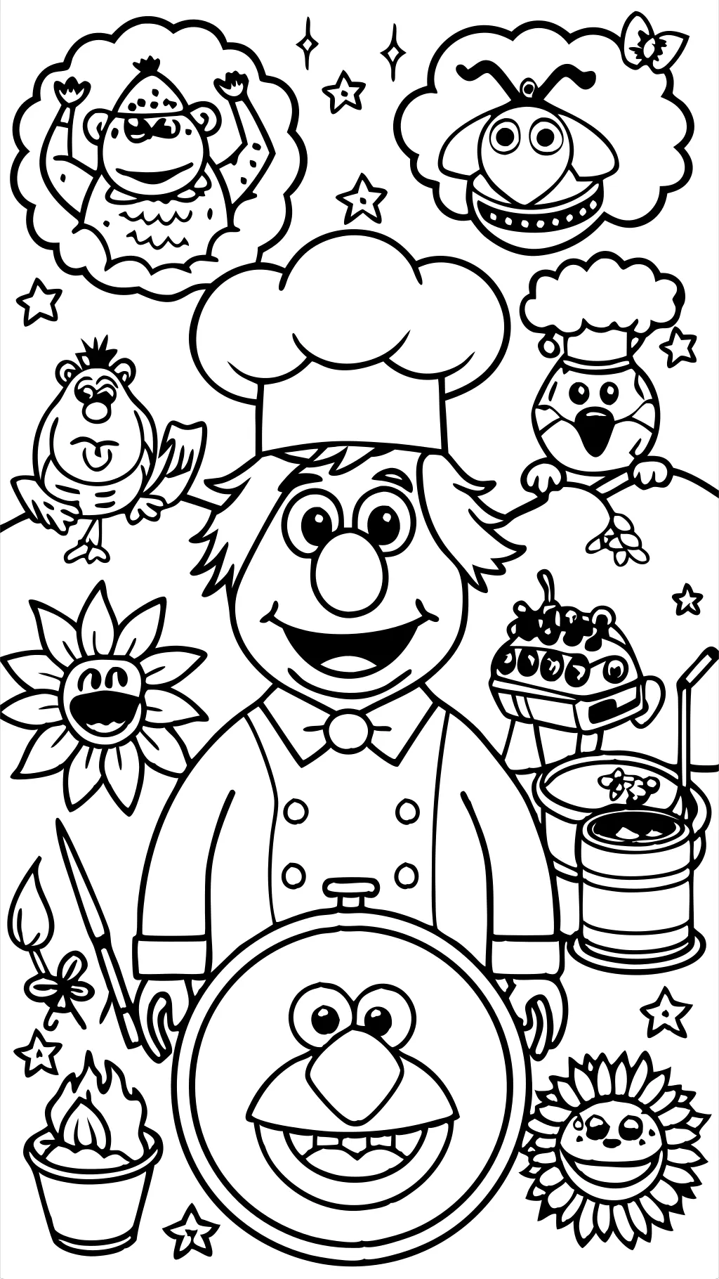 coloring pages muppets